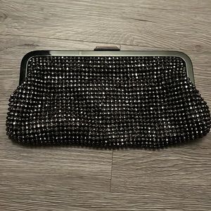 Bcbg crystal rhinestone clutch bag purse